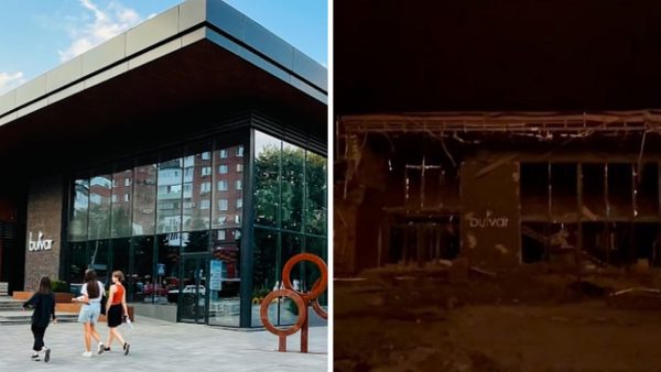 У-Покровську-внаслідок-обстрілу-повністю-згорів-ТЦ-Bulvar-(відео)