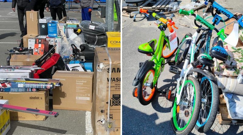 На Київщині затримали групу мародерів, що обікрали пошкоджений обстрілом ТЦ (фото) 1 тц