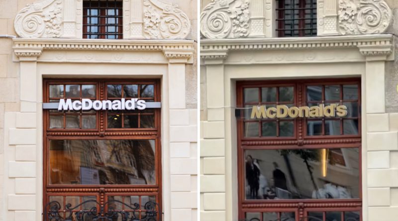 McDonald's змінив скандальну жовту вивіску на площі Ринок у Львові (фото) 1 Mcdonald's